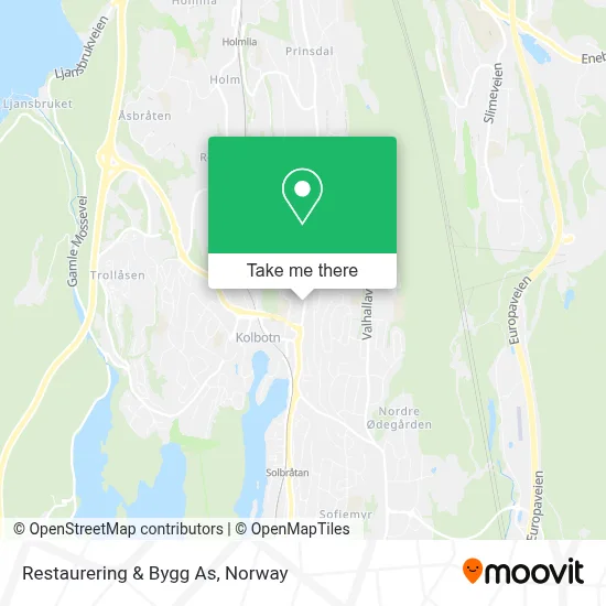 Restaurering & Bygg As map