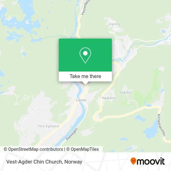 Vest-Agder Chin Church map