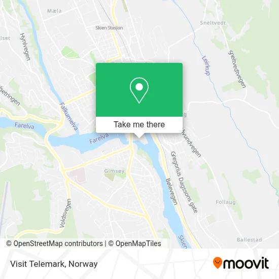 Visit Telemark map