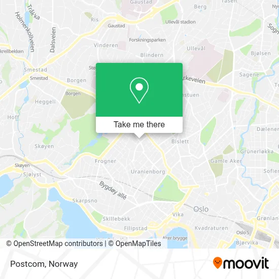 Postcom map