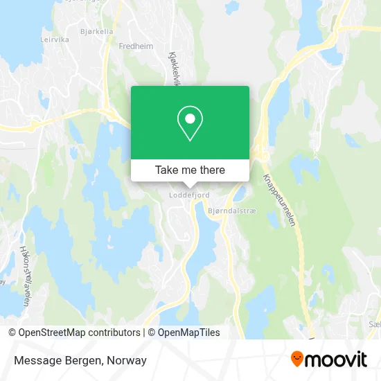 Message Bergen map