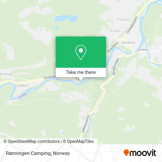 Rønningen Camping map