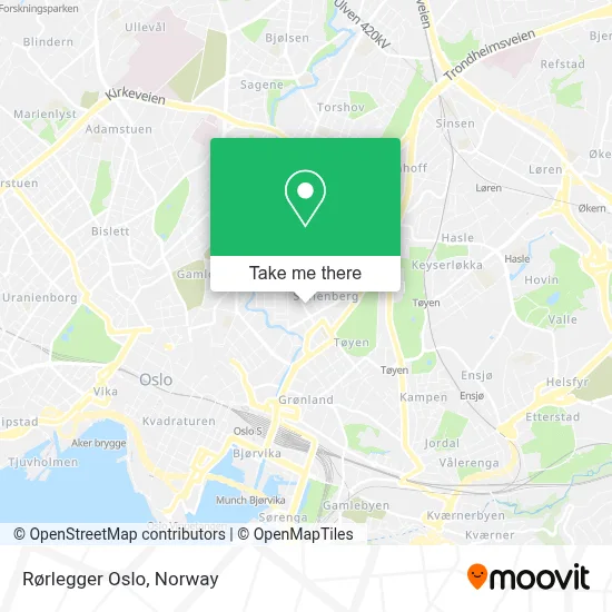 Rørlegger Oslo map