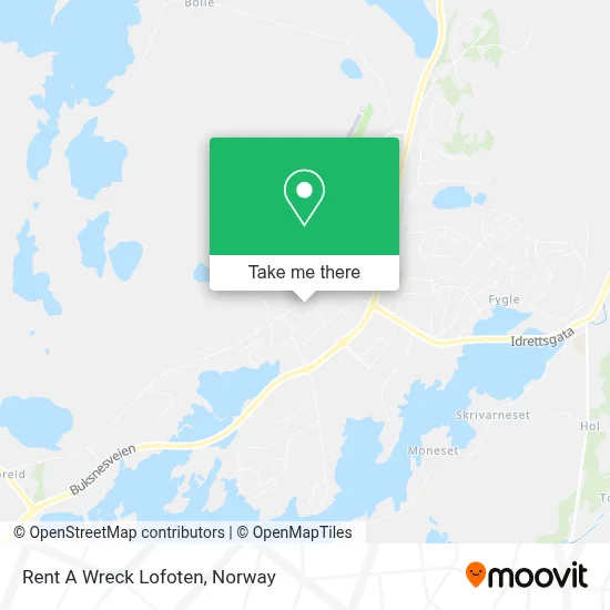 Rent A Wreck Lofoten map