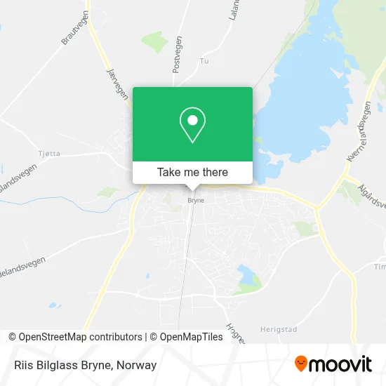 Riis Bilglass Bryne map