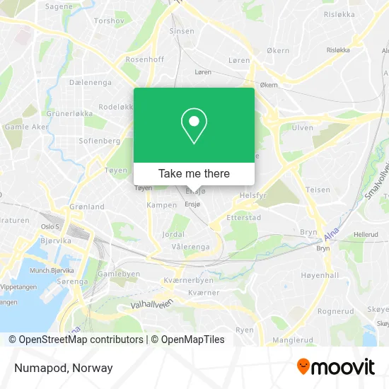 Numapod map
