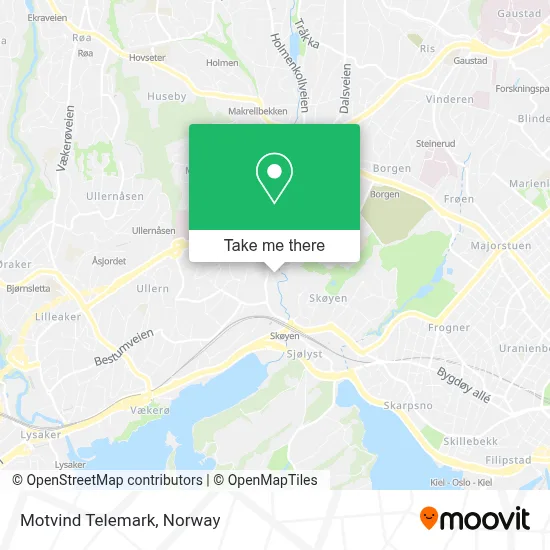 Motvind Telemark map
