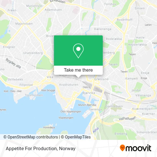 Appetite For Production map