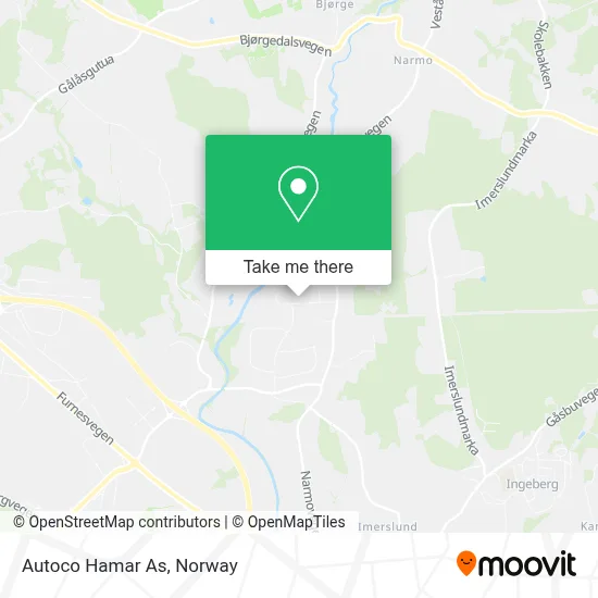Autoco Hamar As map