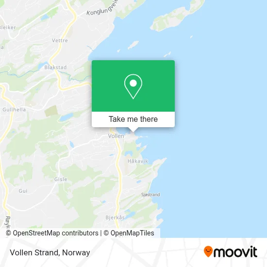 Vollen Strand map