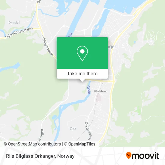 Riis Bilglass Orkanger map