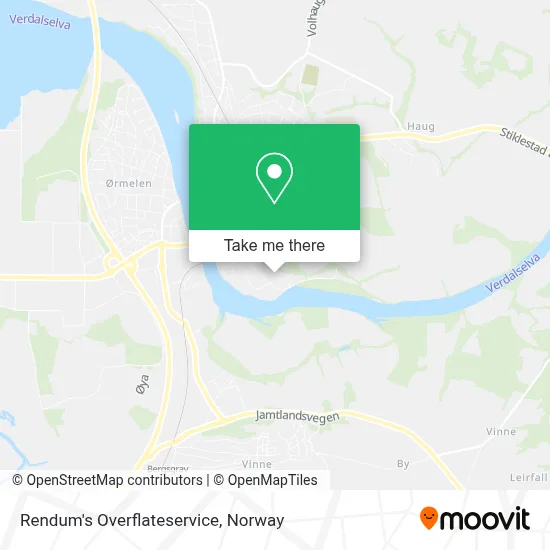 Rendum's Overflateservice map