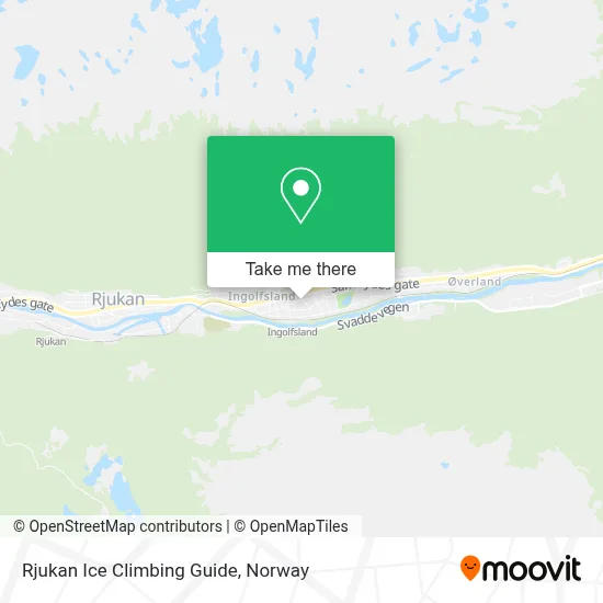 Rjukan Ice Climbing Guide map