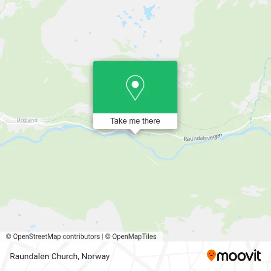 Raundalen Church map