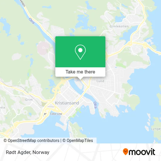 Rødt Agder map