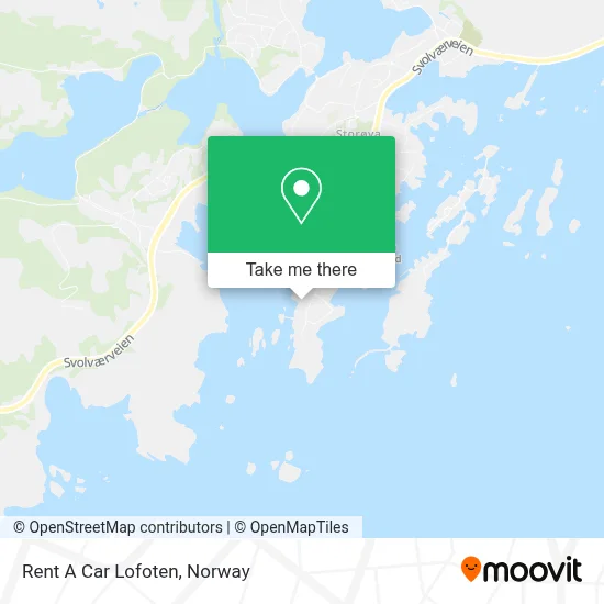 Rent A Car Lofoten map