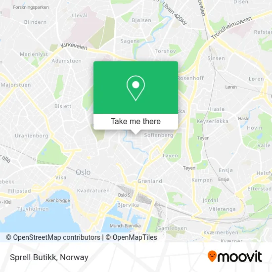 Sprell Butikk map