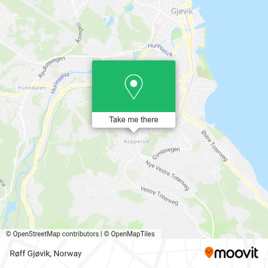 Røff Gjøvik map