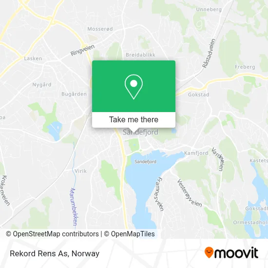 Rekord Rens As map