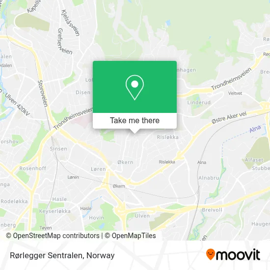 Rørlegger Sentralen map