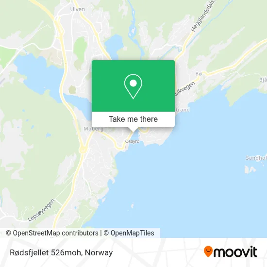 Rødsfjellet 526moh map