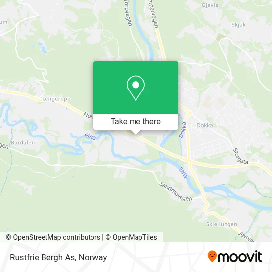 Rustfrie Bergh As map