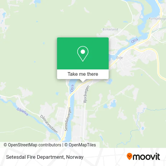 Setesdal Fire Department map