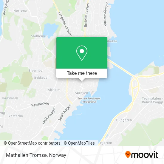 Mathallen Tromsø map