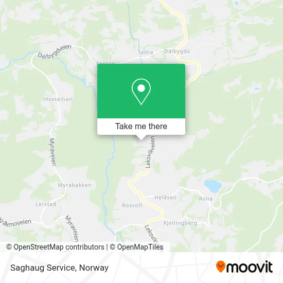 Saghaug Service map