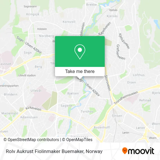 Rolv Aukrust Fiolinmaker Buemaker map