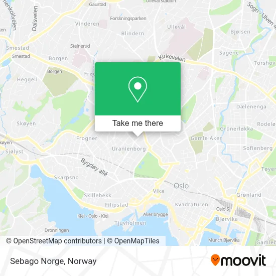 Sebago Norge map