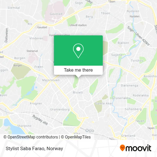 Stylist Saba Farao map