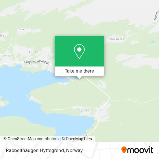 Rabbelthaugen Hyttegrend map