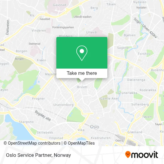 Oslo Service Partner map