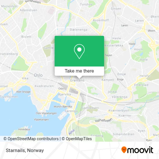 Starnails map