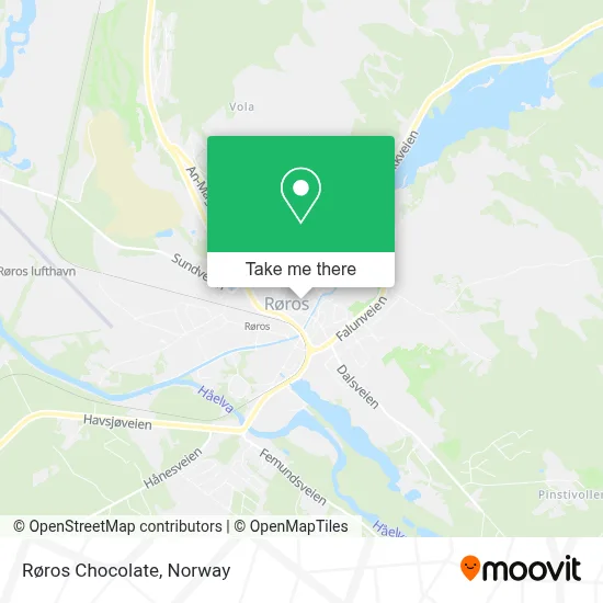 Røros Chocolate map