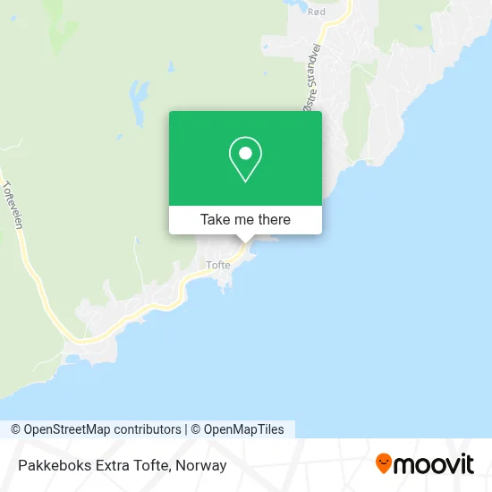 Pakkeboks Extra Tofte map