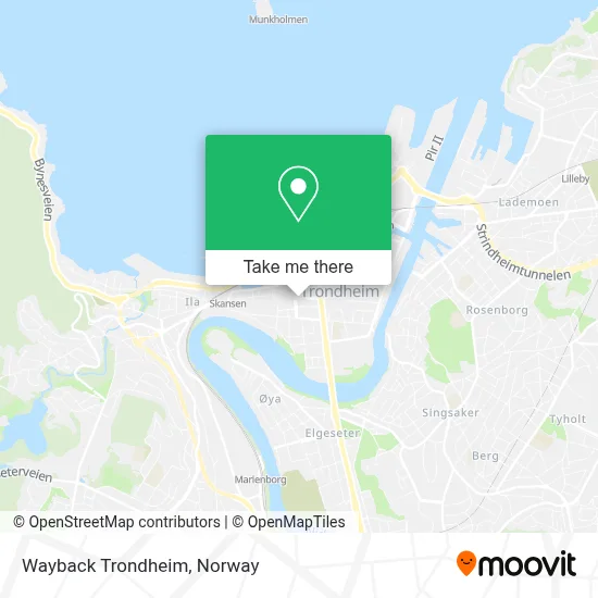 Wayback Trondheim map