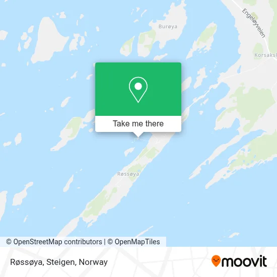 Røssøya, Steigen map