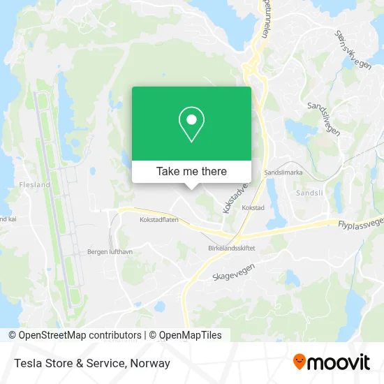 Tesla Store & Service map