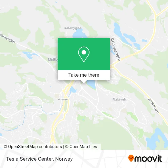 Tesla Service Center map