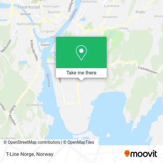 T-Line Norge map