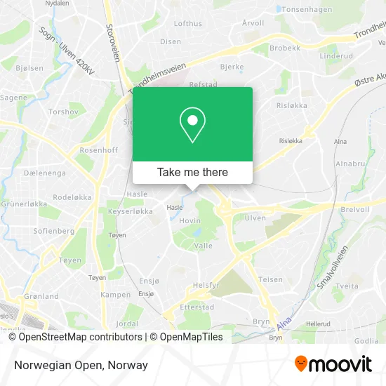 Norwegian Open map