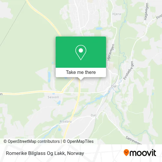 Romerike Bilglass Og Lakk map