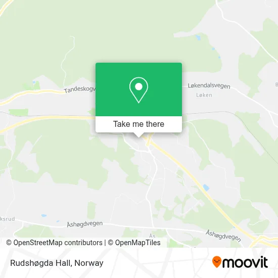 Rudshøgda Hall map