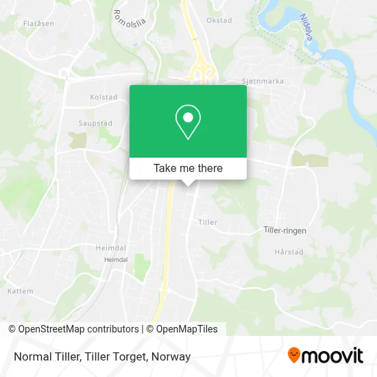 Normal Tiller, Tiller Torget map
