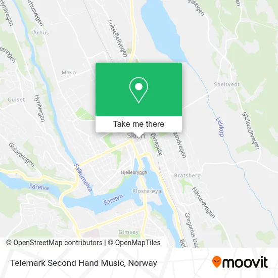 Telemark Second Hand Music map