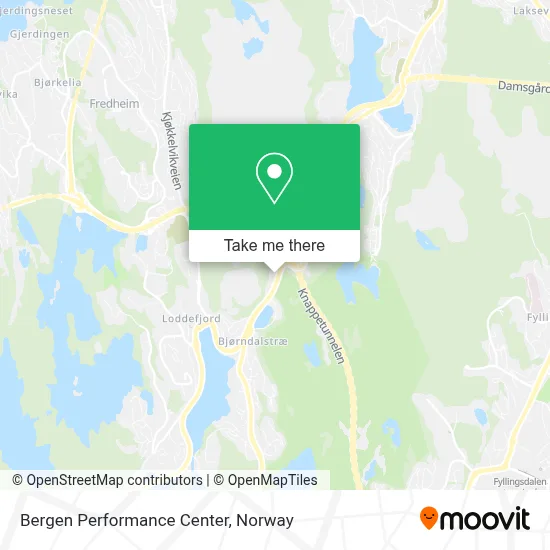 Bergen Performance Center map