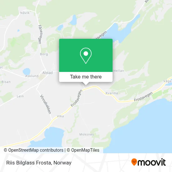 Riis Bilglass Frosta map