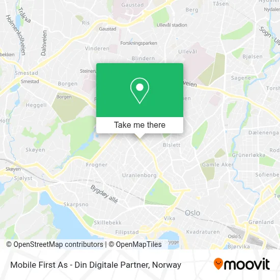 Mobile First As - Din Digitale Partner map